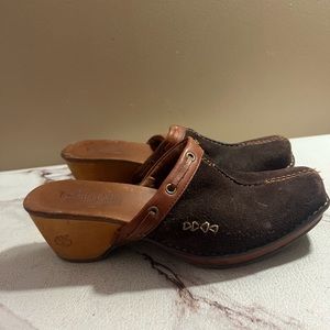 Timberland Comforia Suede Women’s clog mule size 6 Brown Leather
